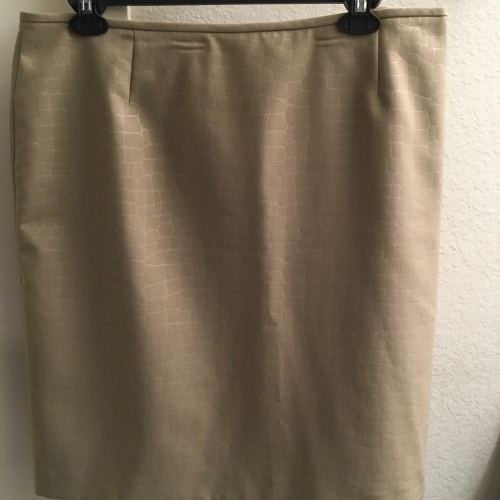 Mango Stone Beige Pencil Skirt